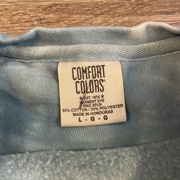 NWOT Vintage Style Blue & Green Tie Dye Neil Young 90s Crewneck Sweatshirt 🪕 - Picture 4 of 6